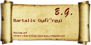 Bartalis Györgyi névjegykártya